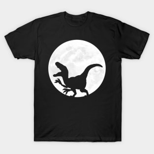 Velociraptor in Full Moon T-Shirt